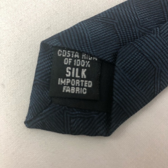 NEO Bill Blass Mens Tie, Blue Diamonds Silk - Picture 4 of 5